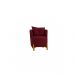 Kit Decorativo Sofá Curvo Orgânico + 01 Puff e Poltrona Luna Veludo Bordô - Montanaris Decor