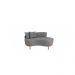 Kit Decorativo Sofá Curvo Orgânico + 01 Puff e Poltrona Luna Veludo Cinza - Montanaris Decor