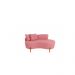 Kit Decorativo Sofá Curvo Orgânico + 01 Puff e Poltrona Luna Veludo Rosa - Montanaris Decor