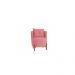 Kit Decorativo Sofá Curvo Orgânico + 01 Puff e Poltrona Luna Veludo Rosa - Montanaris Decor