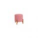 Kit Decorativo Sofá Curvo Orgânico + 01 Puff e Poltrona Luna Veludo Rosa - Montanaris Decor