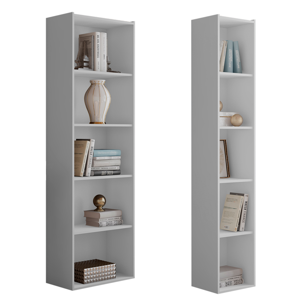 Kit Livreiro para Home Office de 60cm e 33 cm Julia Branco - Montanaris Decor