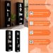 Kit Livreiro para Home Office de 60cm e 33 cm Julia Preto - Montanaris Decor