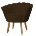 Kit Namoradeira e 1 Poltrona Pétala Decorativa Veludo Marrom - Montanaris Decor