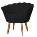 Kit Namoradeira e 1 Poltrona Pétala Decorativa Veludo Preto - Montanaris Decor