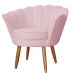 Kit Namoradeira e 1 Poltrona Pétala Decorativa Veludo Rosa - Montanaris Decor