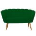 Kit Namoradeira e 1 Poltrona Pétala Decorativa Veludo Verde - Montanaris Decor