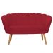 Kit Namoradeira e 1 Poltrona Pétala Decorativa Veludo Vermelho - Montanaris Decor