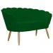 Kit Namoradeira e 2 Poltronas Pétala Decorativa Veludo Verde - Montanaris Decor
