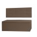 Kit Painel e Calçadeira Baú Roma Solteiro 90cm Suede Marrom - Montanaris Decor