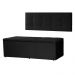 Kit Painel e Calçadeira Baú Roma Solteiro 90cm Suede Preto - Montanaris Decor