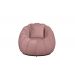 Kit Poltrona Decorativa C/Puff e Almofada  Concha Veludo Rosa - Montanaris Decor