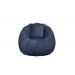 Kit Poltrona Decorativa C/Puff e Almofada Concha Veludo Azul Marinho - Montanaris Decor