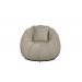 Kit Poltrona Decorativa C/Puff e Almofada Concha Veludo Bege - Montanaris Decor