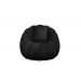 Kit Poltrona Decorativa C/Puff e Almofada Concha Veludo Preto - Montanaris Decor