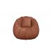 Kit Poltrona Decorativa C/Puff e Almofada Concha Veludo Terracota  - Montanaris Decor