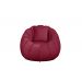 Kit Poltrona Decorativa C/Puff e Almofada Concha Veludo Vermelho  - Montanaris Decor