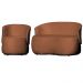 Kit Poltrona e 1 Namoradeira Orgânica Decorativa Beatriz Veludo Terracota/PU Marrom - Montanaris Decor