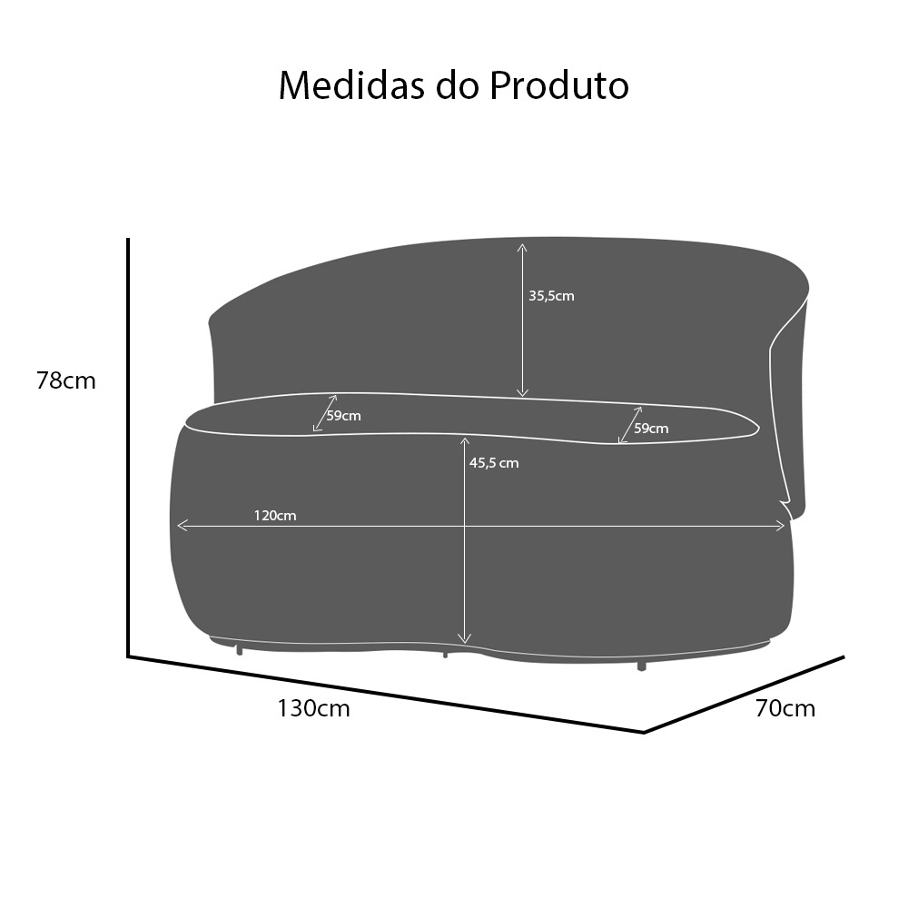 Kit Poltrona e 1 Namoradeira Orgânica Decorativa Beatriz Veludo Terracota/PU Marrom - Montanaris Decor