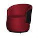 Kit Poltrona e 1 Namoradeira Orgânica Decorativa Beatriz Veludo Vermelho/PU Marrom - Montanaris Decor