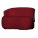 Kit Poltrona e 1 Namoradeira Orgânica Decorativa Beatriz Veludo Vermelho/PU Marrom - Montanaris Decor