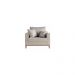 Kit Sofá e 2 Poltronas Decorativa Beni 1,60cm Beni Base Madeira Linho Bege - Montanaris Decor