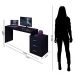 Mesa Gamer Escritório DRX5000 Preto - Montanaris Decor