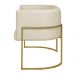 Namoradeira 2 Lugares Decorativa Luana Base Gold Veludo Bege - Montanaris Decor