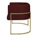 Namoradeira 2 Lugares Decorativa Luana Base Gold Veludo Bordô - Montanaris Decor