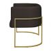Namoradeira 2 Lugares Decorativa Luana Base Gold Veludo Marrom - Montanaris Decor