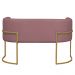 Namoradeira 2 Lugares Decorativa Luana Base Gold Veludo Rosê - Montanaris Decor