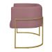 Namoradeira 2 Lugares Decorativa Luana Base Gold Veludo Rosê - Montanaris Decor