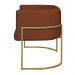 Namoradeira 2 Lugares Decorativa Luana Base Gold Veludo Terracota - Montanaris Decor