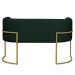 Namoradeira 2 Lugares Decorativa Luana Base Gold Veludo Verde - Montanaris Decor