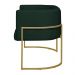 Namoradeira 2 Lugares Decorativa Luana Base Gold Veludo Verde - Montanaris Decor