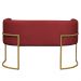 Namoradeira 2 Lugares Decorativa Luana Base Gold Veludo Vermelho - Montanaris Decor