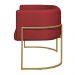 Namoradeira 2 Lugares Decorativa Luana Base Gold Veludo Vermelho - Montanaris Decor