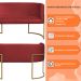 Namoradeira 2 Lugares Decorativa Luana Base Gold Veludo Vermelho - Montanaris Decor