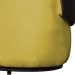 Namoradeira 2 Lugares Orgânica Decorativa Beatriz Veludo Amarelo/PU Marrom - Montanaris Decor