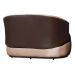 Namoradeira 2 Lugares Orgânica Decorativa Beatriz Veludo Rosa/PU Marrom - Montanaris Decor