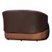 Namoradeira 2 Lugares Orgânica Decorativa Beatriz Veludo Terracota/PU Marrom - Montanaris Decor
