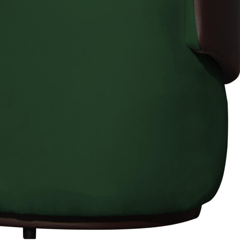 Namoradeira 2 Lugares Orgânica Decorativa Beatriz Veludo Verde/PU Marrom - Montanaris Decor