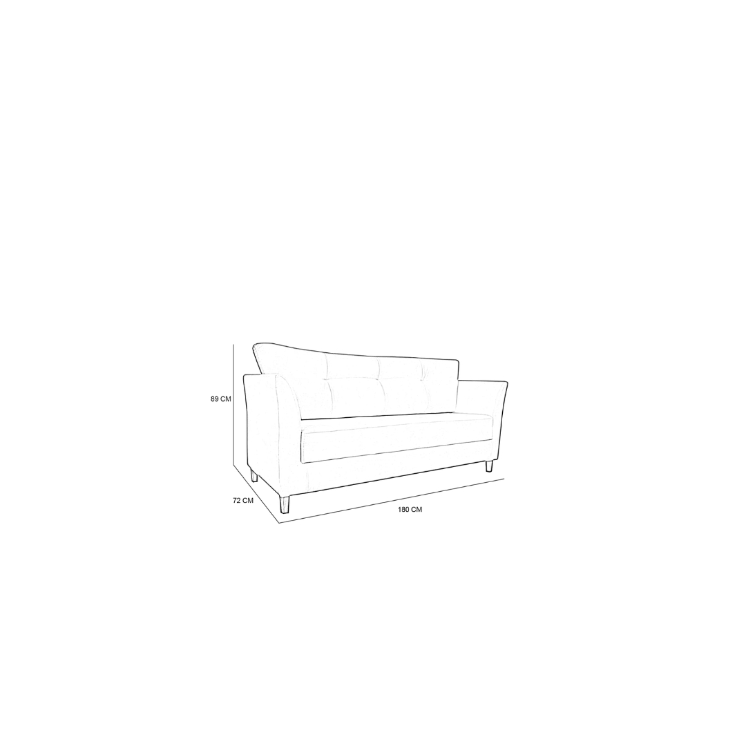 Namoradeira Decorativa Sala Estar Isis 3 Lugares 1,80 Veludo Marfim  - Montanaris Decor