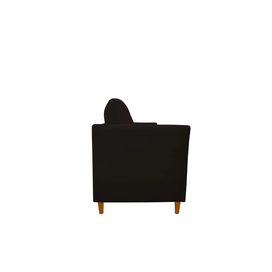 Namoradeira Decorativa Sala Estar Isis 3 Lugares 1,80 Veludo Marrom - Montanaris Decor