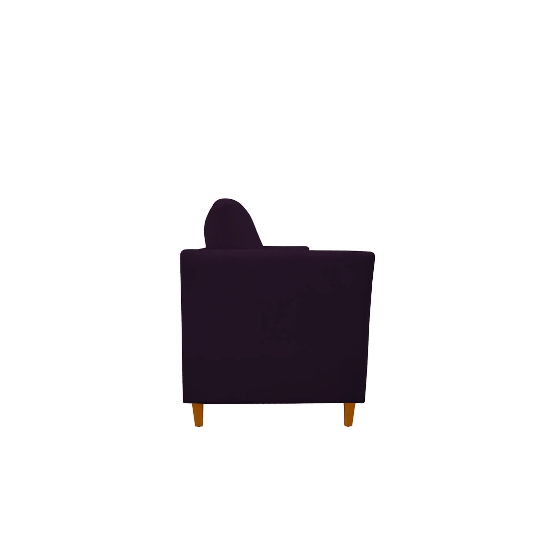 Namoradeira Decorativa Sala Estar Isis 3 Lugares 1,80 Veludo Roxo - Montanaris Decor
