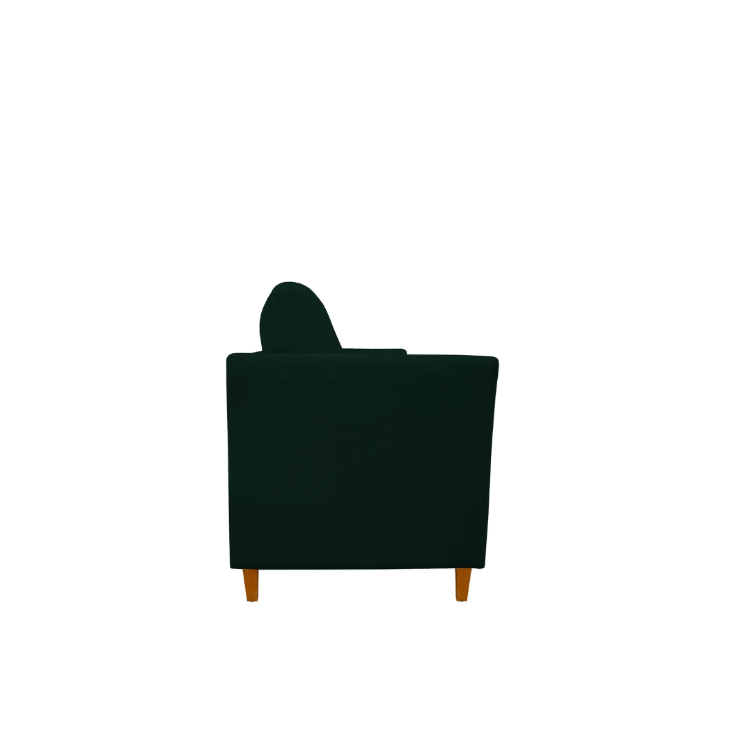 Namoradeira Decorativa Sala Estar Isis 3 Lugares 1,80 Veludo Verde - Montanaris Decor