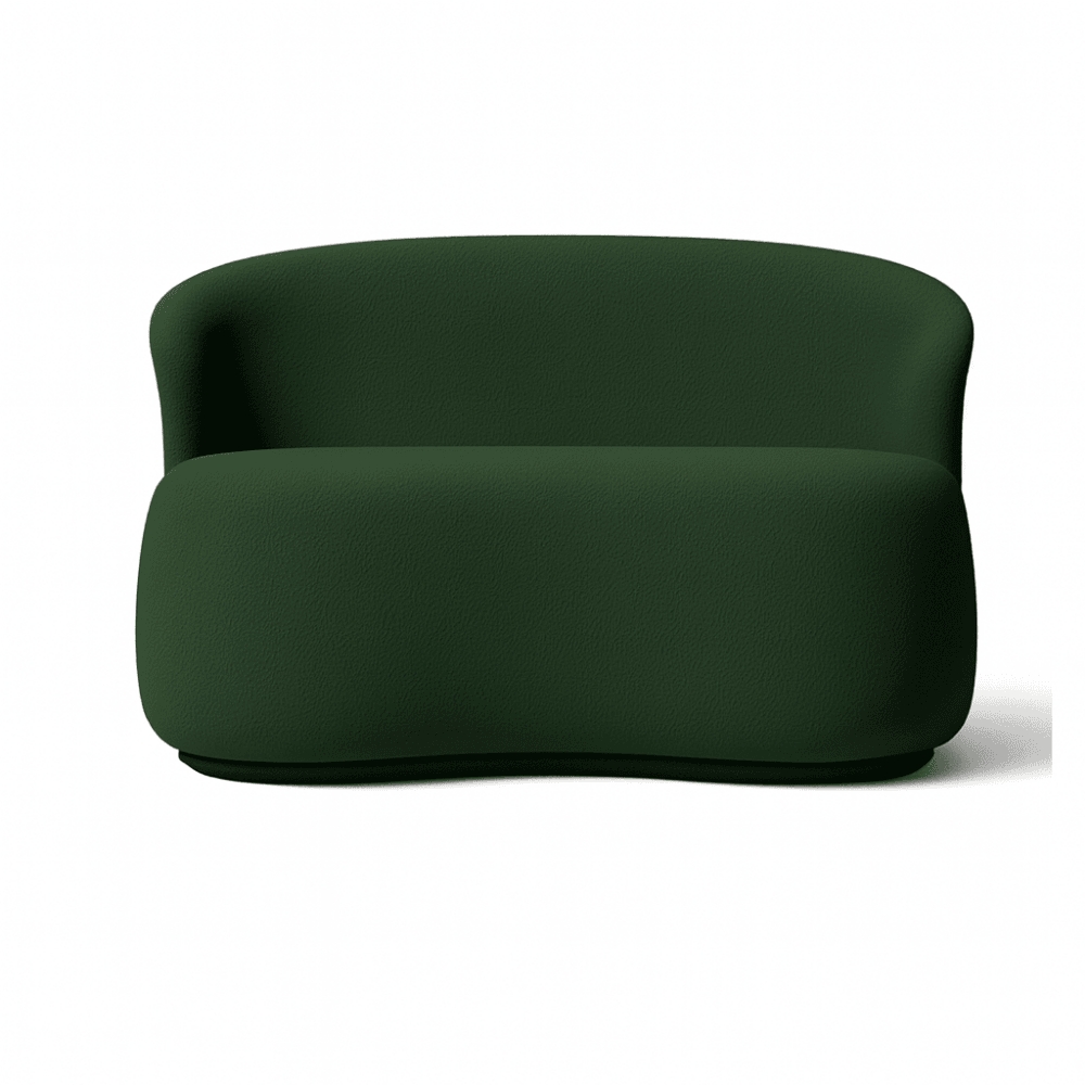 Namoradeira Decorativa Sala Estar Orgânica Beatriz Boucle Verde - Montanaris Decor