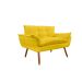 Namoradeira Decorativa para Sala de Estar Opala Suede Amarelo - Montanaris Decor