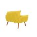 Namoradeira Decorativa para Sala de Estar Opala Suede Amarelo - Montanaris Decor