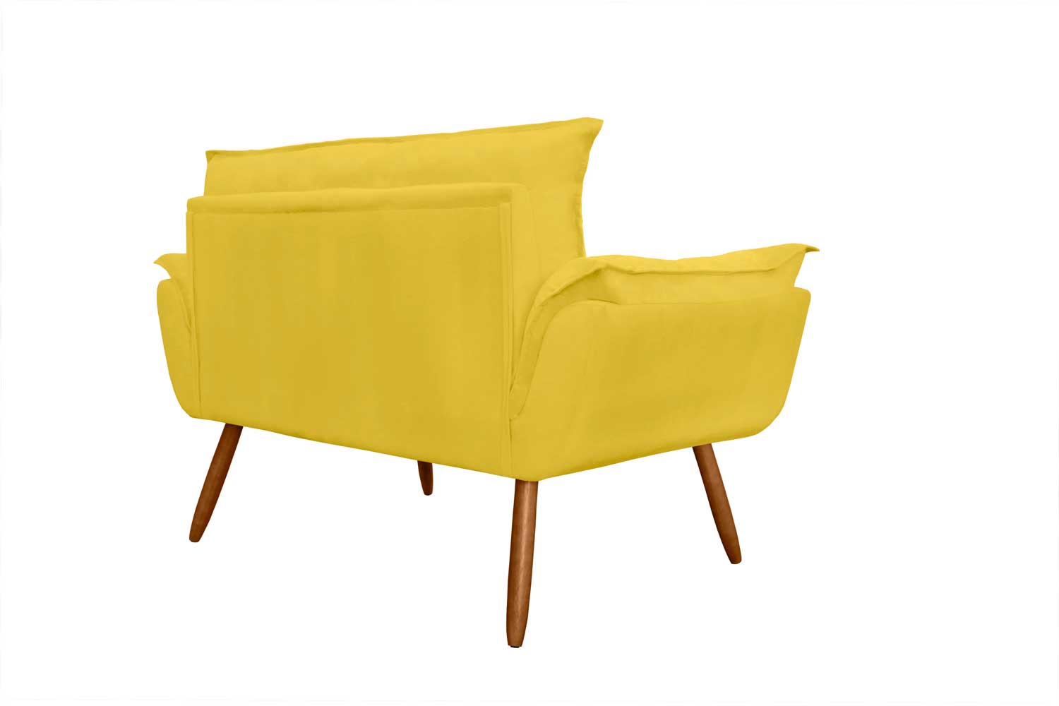 Namoradeira Decorativa para Sala de Estar Opala Suede Amarelo - Montanaris Decor